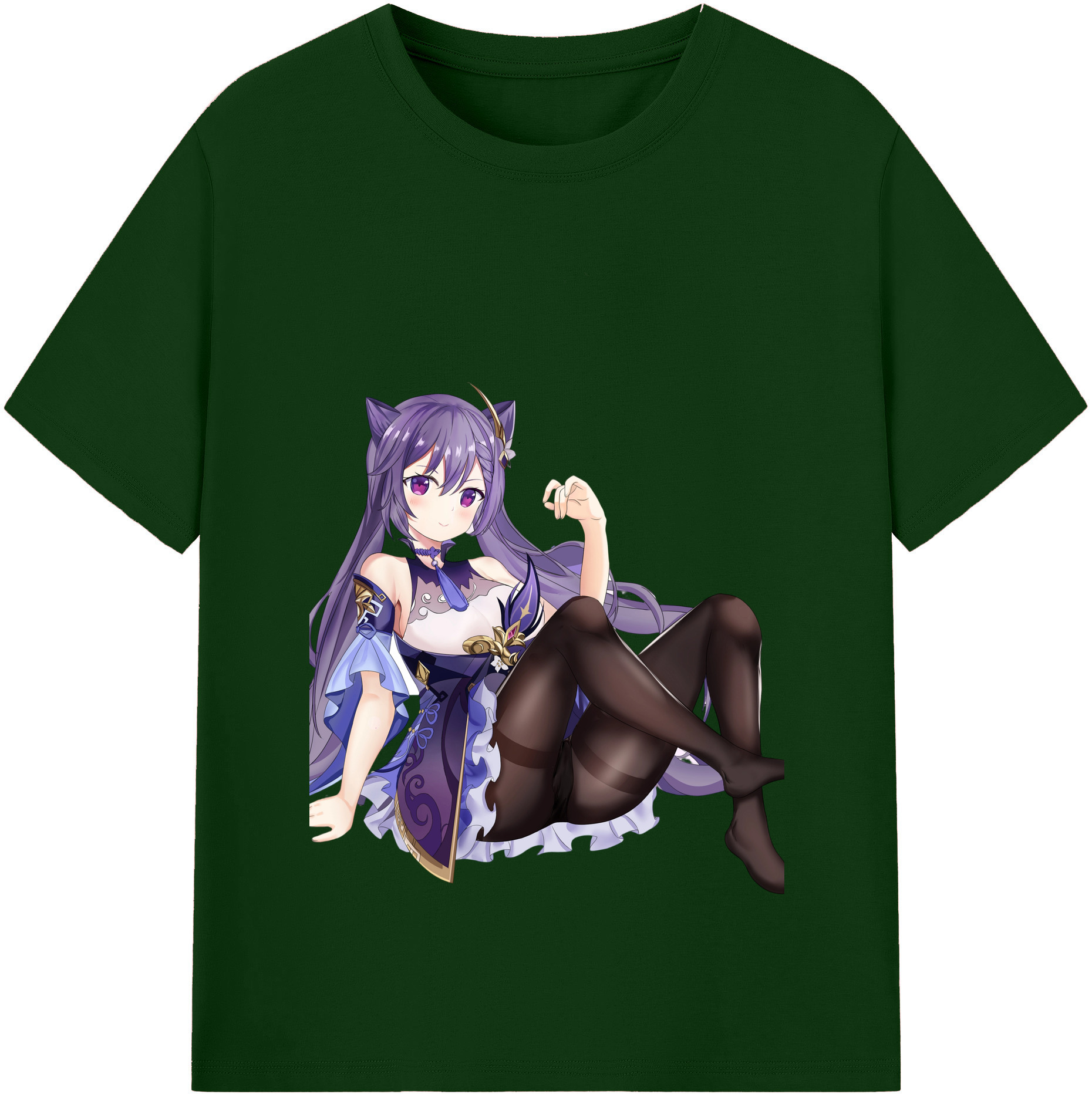 げんし神 刻晴 こくせい genshin Kokusei 綿100％半袖Tシャツ（フロントプリント）
